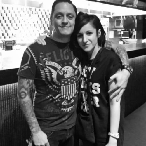 Maria Olivero with Shane Tucker, stage manager Hard Rock Café Hollywood